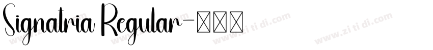 Signatria Regular字体转换
